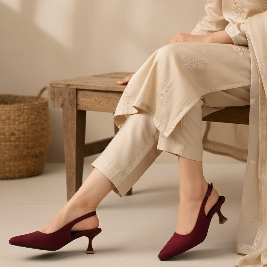 Noir Grace Slingbacks