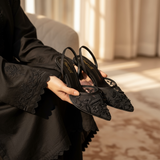 Netglow sling back heels