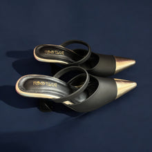 GOLD CAP TOE HEELS