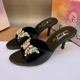 Butterfly Heels – Stylish High-Heel Sandals with Butterfly Accent for Women