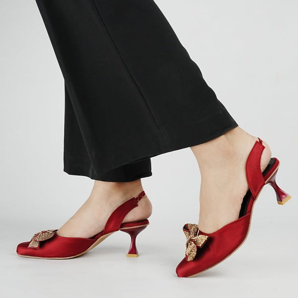 Bow Strap Heels – Elegant High-Heel Sandals with Bow Detail for Women