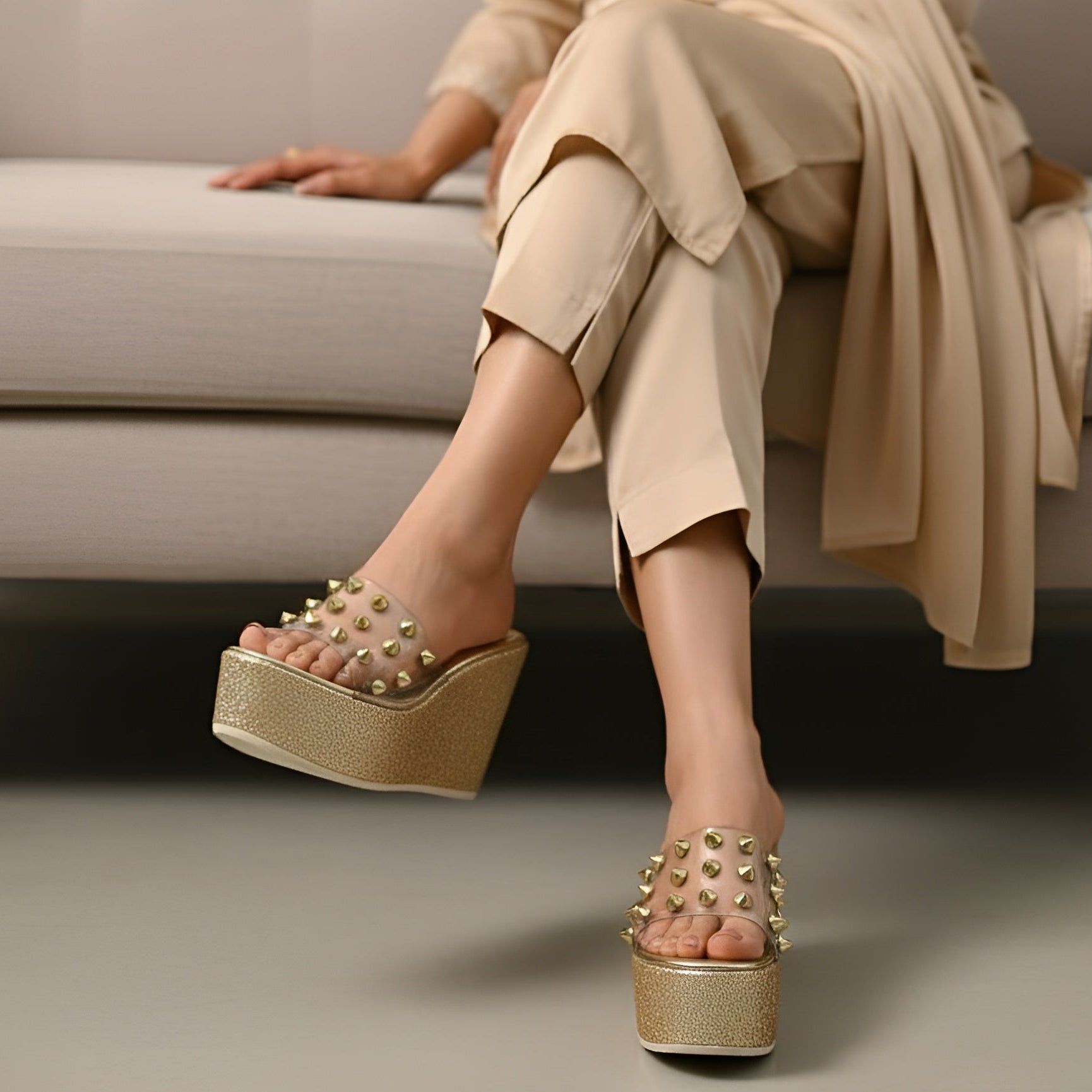 Beads Wedges – Stylish Beaded Wedge Sandals for Women