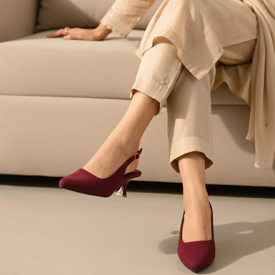 Noir Grace Slingbacks