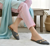 Cross Buckle Mules