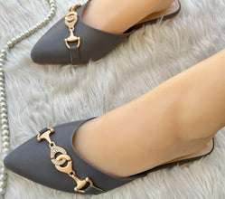 Cross Buckle Mules