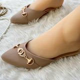 Cross Buckle Mules