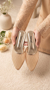 Opal Net Pointed Flats