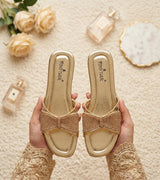 Veloura Bow Slippers